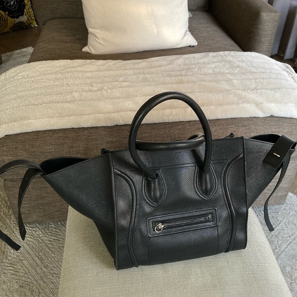 Large CÉLINE pebble leather phantom Bag - Picture 9 of 16